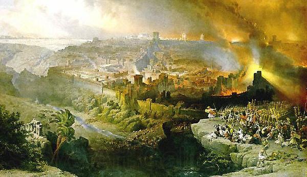 David Roberts The Siege and Destruction of Jerusalem Spain oil painting art